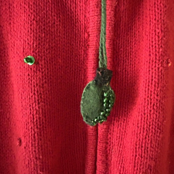 Vintage Ugly Christmas Holiday Sweater cardigan Large PETITE Full Zip Snowman - Picture 10 of 16